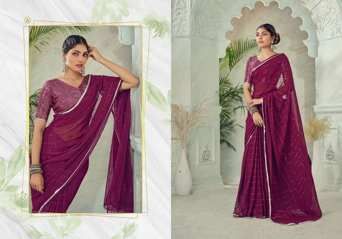 Kaasi By Ynf Sequence Party Wear Sarees Catalog
